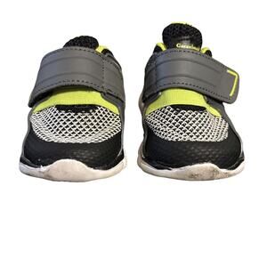 Garanimals toddler athletic shoes in gray and neon green, size 3